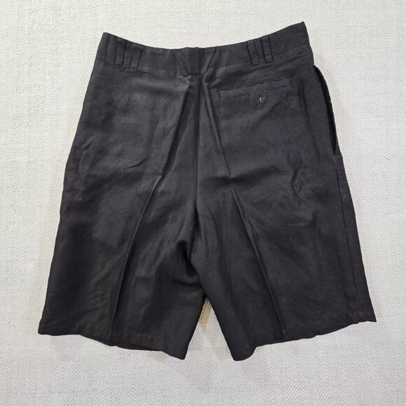 Scusa Pleated Shorts Size 34 Black 10" Inseam Style 5-30870 EUC Quiet Luxury - Picture 6 of 10
